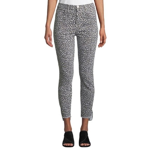 $218 Current Elliott The Super High Waist Stiletto Jeans Snow Leopard ( 23 ) - Picture 5 of 5